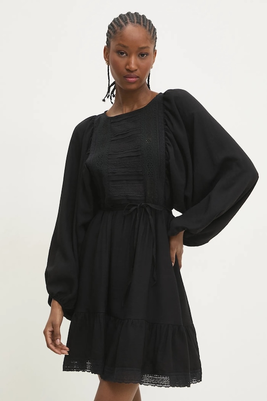 Šaty Answear.LAB látka čierna 4352.fh