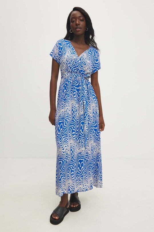 Answear Lab rochie maxi albastru 63160.1405.fh