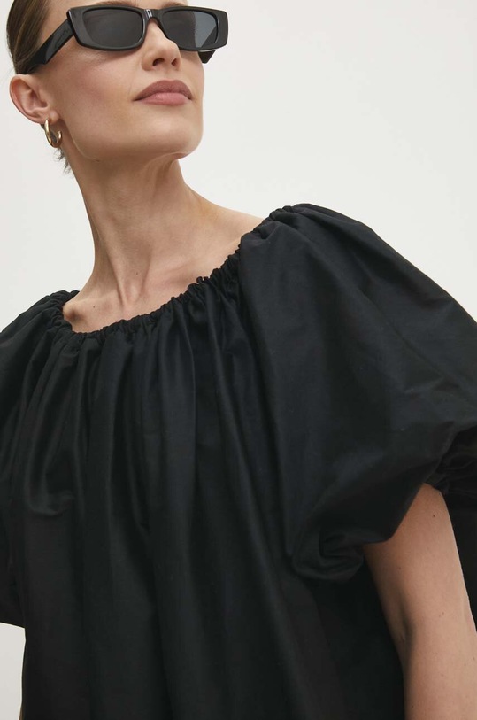 Памучна рокля Answear Lab черен 12482.fh