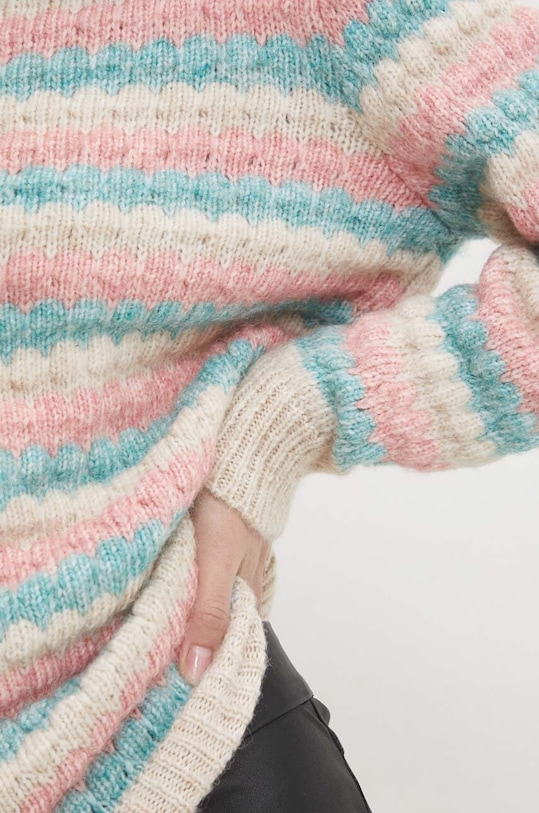 Answear.LAB gyapjú pulóver 23ks008.TWK rózsaszín