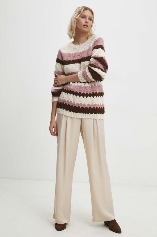 Answear Lab sweter fir.1.TWK beżowy WW24