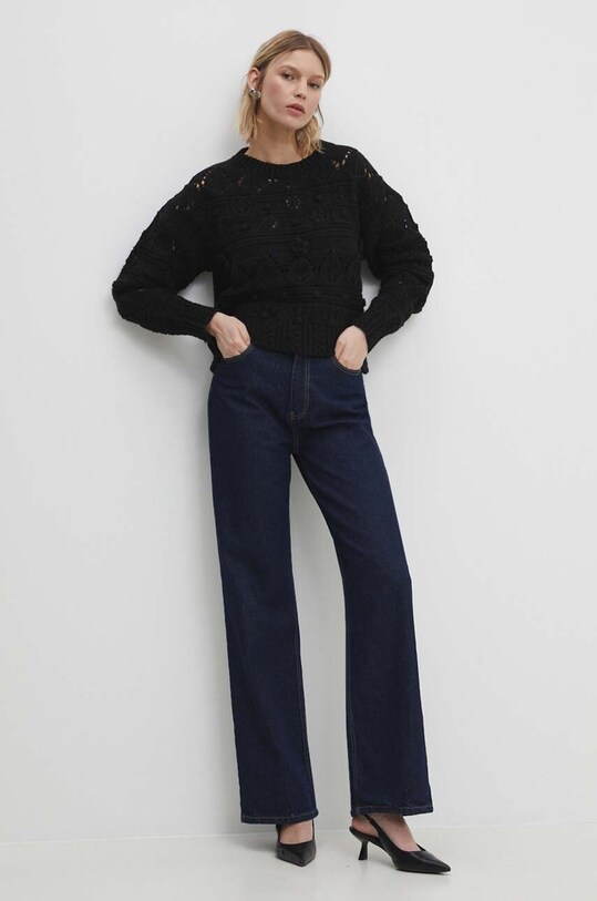 Answear Lab pulover subtiri negru 6647.iw