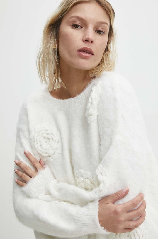 Answear Lab sweter z wełną biały Q5083.HWK