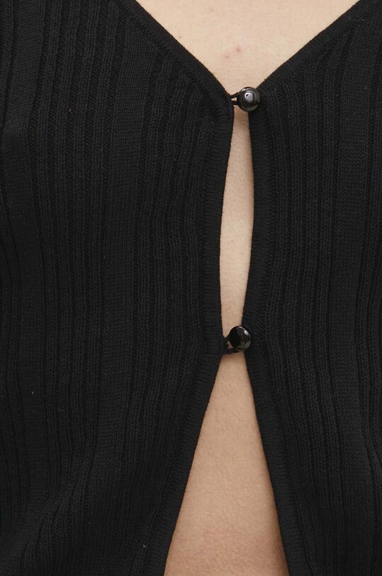 Answear Lab kardigan bawełniany LKC364RIPLEYBLK.GWK czarny