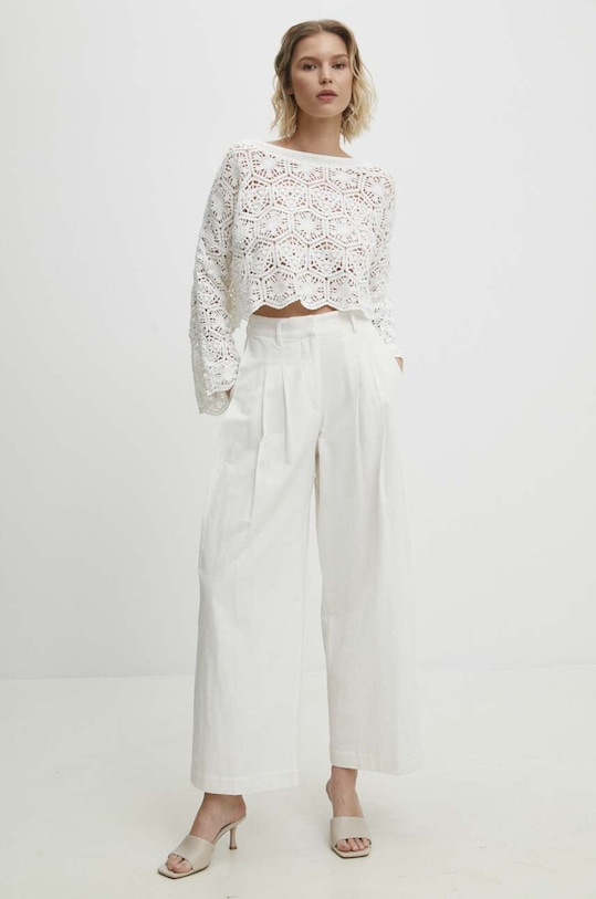 Answear Lab sweter bawełniany WF5174.gdb biały WW24