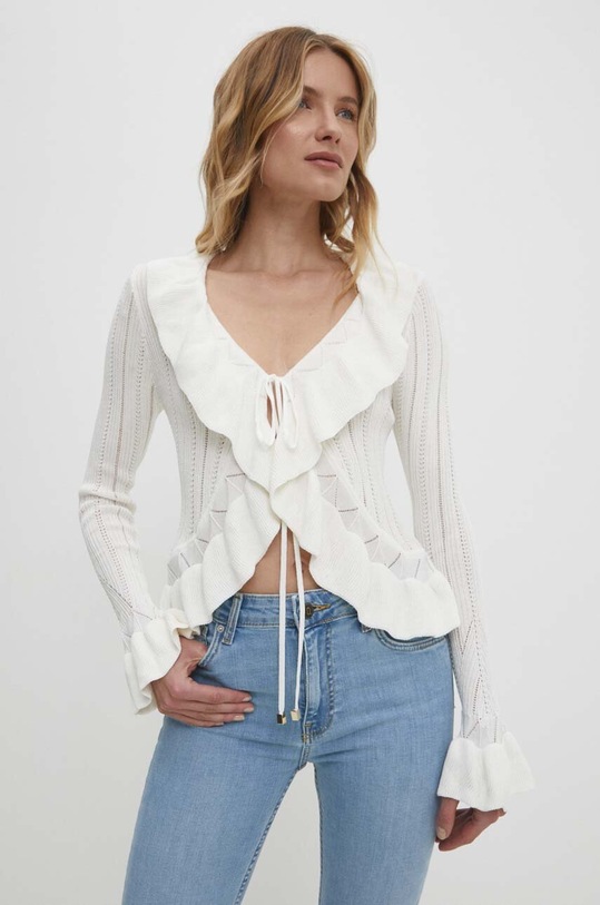 Answear Lab kardigan pozostałe beżowy 60220.tjs