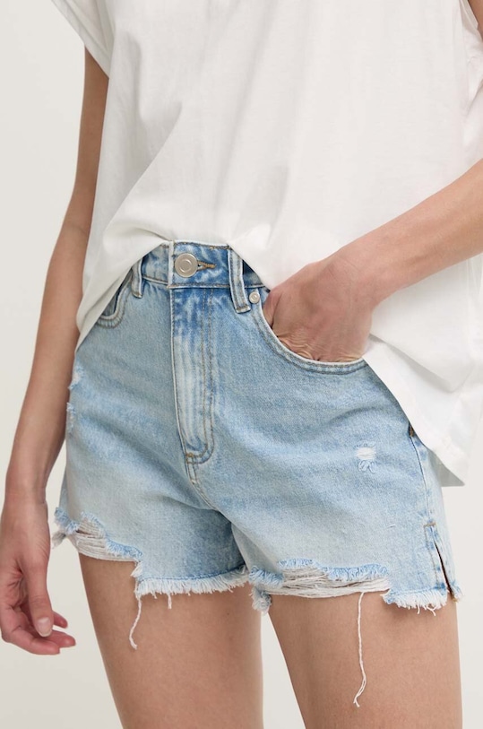 Rifľové krátke nohavice Answear.LAB bavlna modrá LSRD340VOLARBLU.GWK