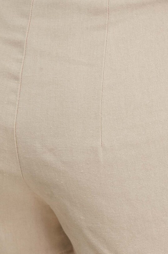 Answear Lab pantaloni scurți din amestec de in bej w23S.LF.010477.tjs