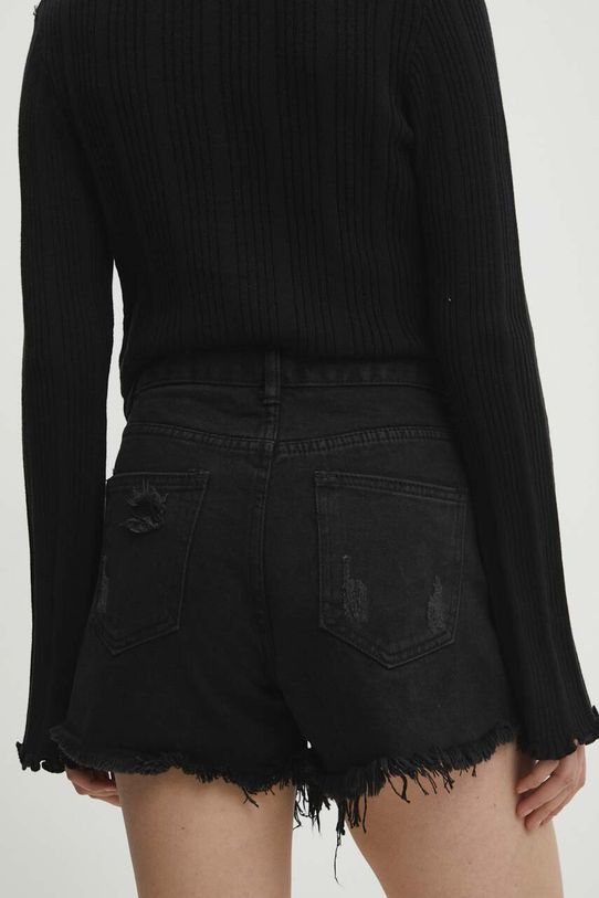 Answear Lab szorty jeansowe czarny jk332.1.fh