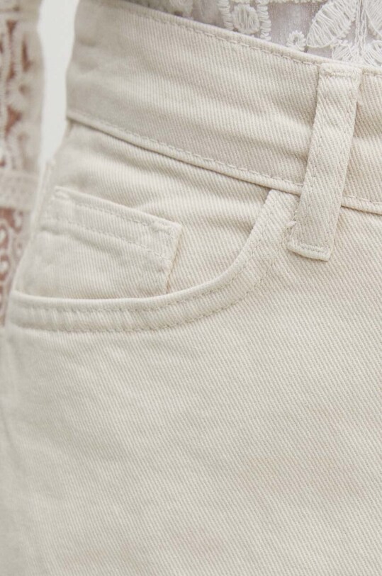 Answear Lab pantaloni scurti jeans bej bs3047.tjs