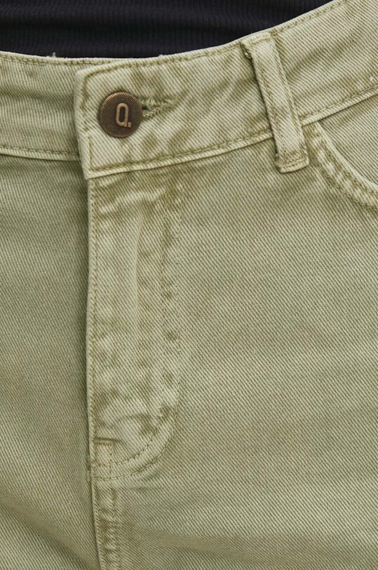 Answear Lab pantaloni scurti jeans verde bs3047.tjs