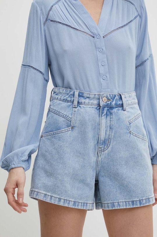 Answear Lab pantaloni scurti jeans jeans albastru jd503l.fh