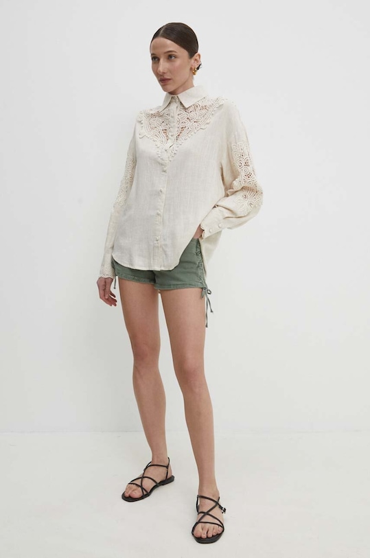 Answear.LAB szorty jeansowe 5383.pjs zielony WW24