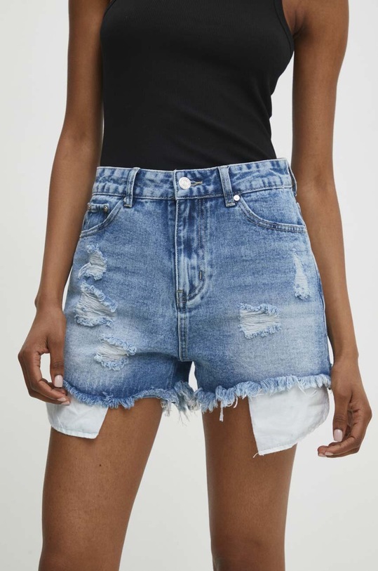 Answear Lab pantaloni scurti jeans albastru jk5029.ijs