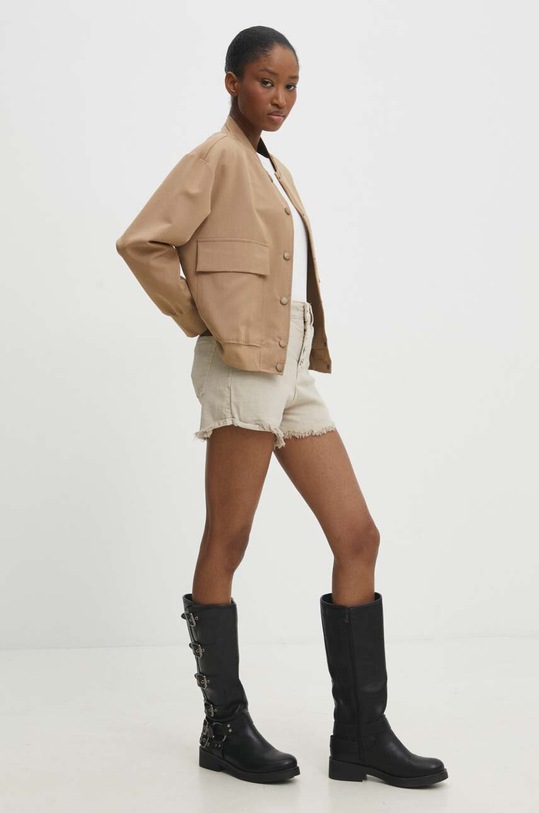 Answear.LAB szorty jeansowe beżowy a78.ijs