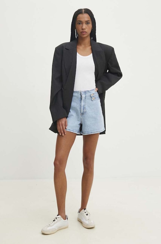 Answear Lab pantaloni scurti jeans YJ7055.HWK albastru WW24