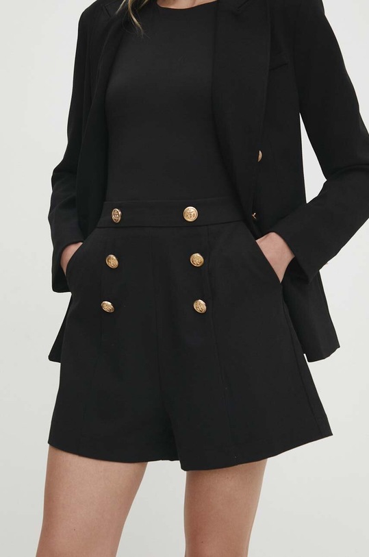 Answear.LAB rövidnadrág elasztánnal fekete 8402010.HWK