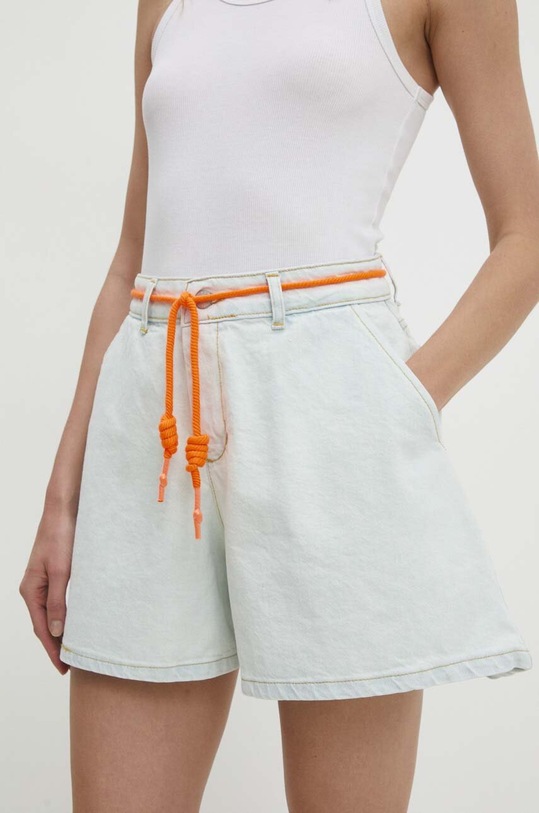 Answear Lab pantaloni scurti jeans albastru seh01.21.ijs