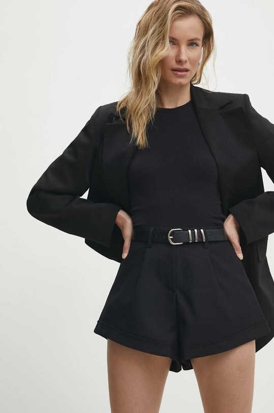 Answear Lab szorty z elastanem czarny w9981.ijs
