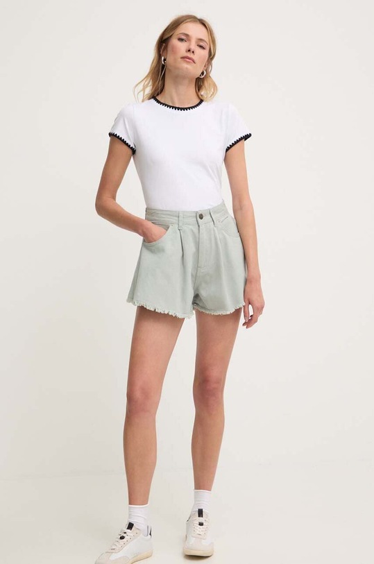 Džínové šortky Answear.LAB 18286.tjs tyrkysová WZ24