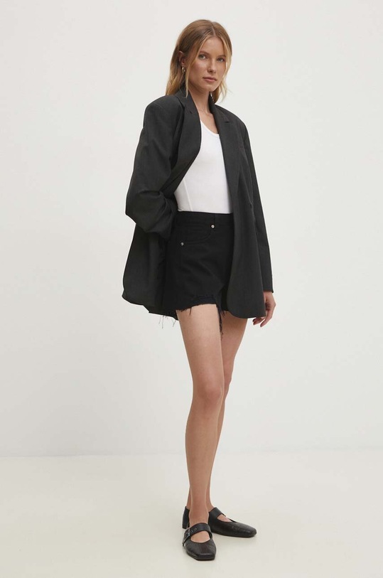 Answear Lab szorty jeansowe 18156.tjs czarny WW24