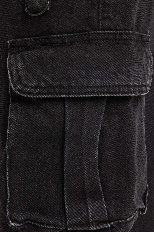 Answear Lab pantaloni scurti jeans negru 3051.TWK