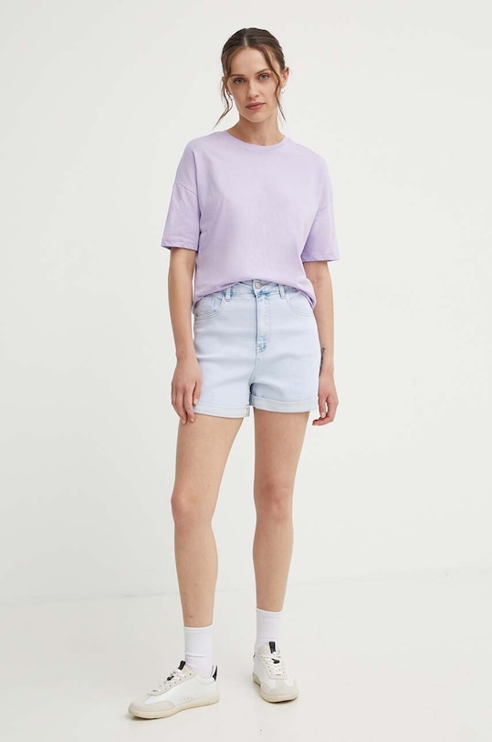 Answear Lab pantaloni scurti jeans rd7285.1.fh albastru WW24