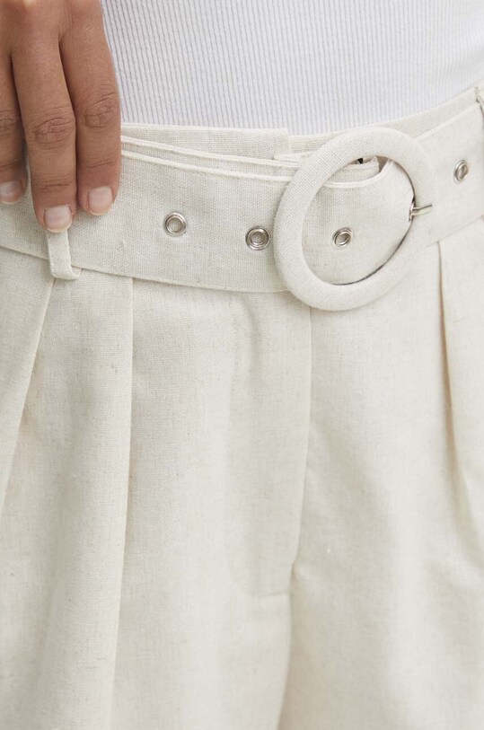 Answear.LAB szorty z lnem beżowy 8958.fh