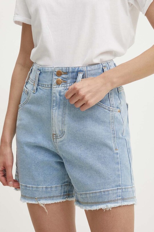 Answear Lab pantaloni scurti jeans jeans albastru mg.453b.fh