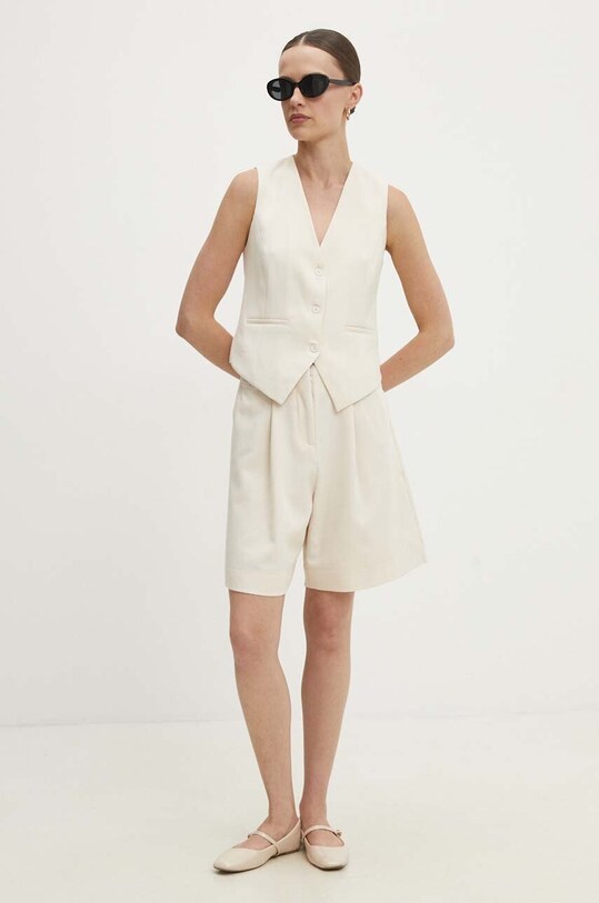 Answear Lab szorty 8402011.HWK beżowy WZ24