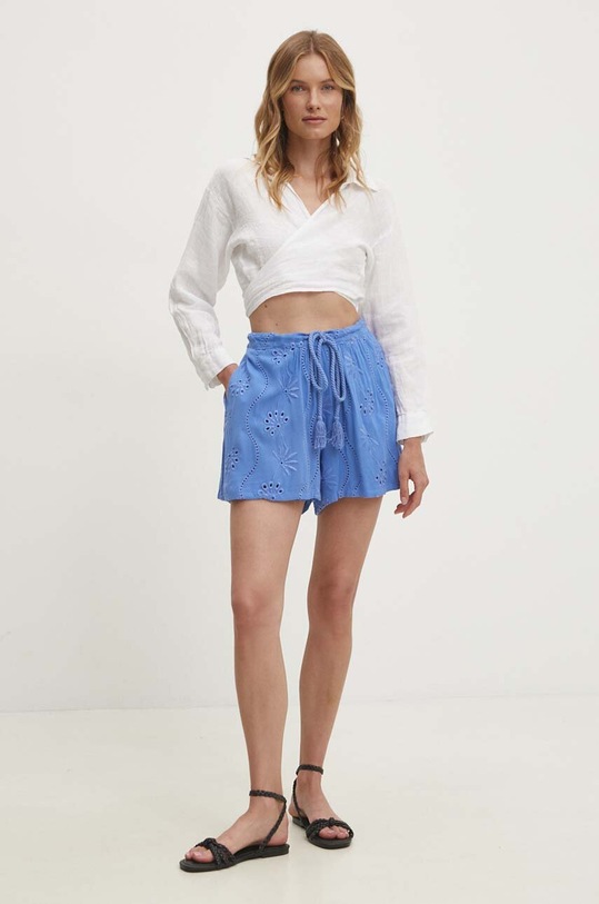 Answear Lab pantaloni scurți cu in A5024.HWK albastru WZ24