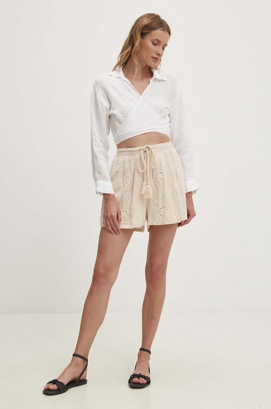 Answear.LAB shorts in lino A5024.HWK beige WZ24