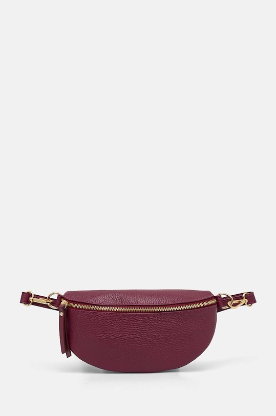 Answear Lab borseta de piele uni violet 565.HKK