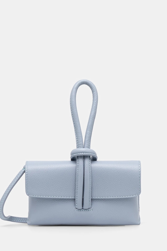 Δερμάτινη τσάντα Answear.LAB λείο δέρμα μπλε 864.HKK