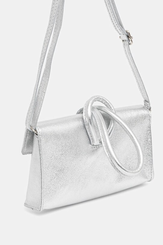 Accesorii Answear Lab poseta de piele 864.HKK argintiu