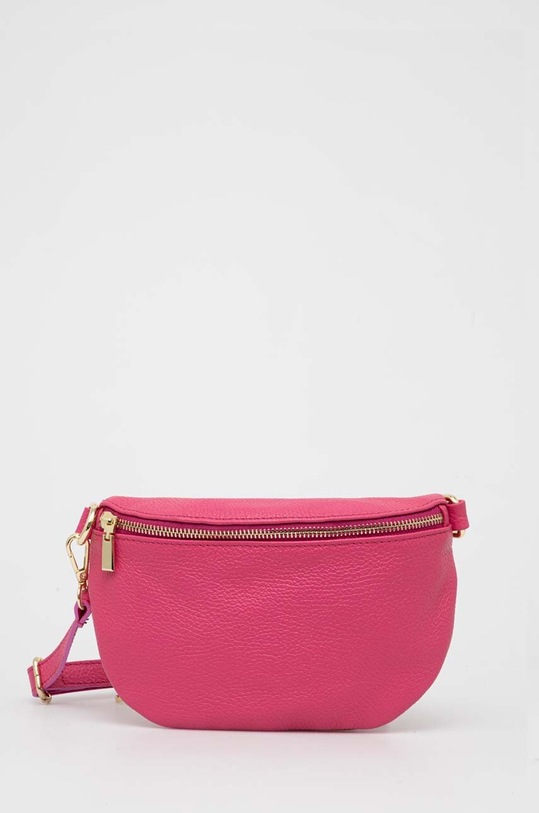 Answear Lab borseta de piele uni roz 807.HKK