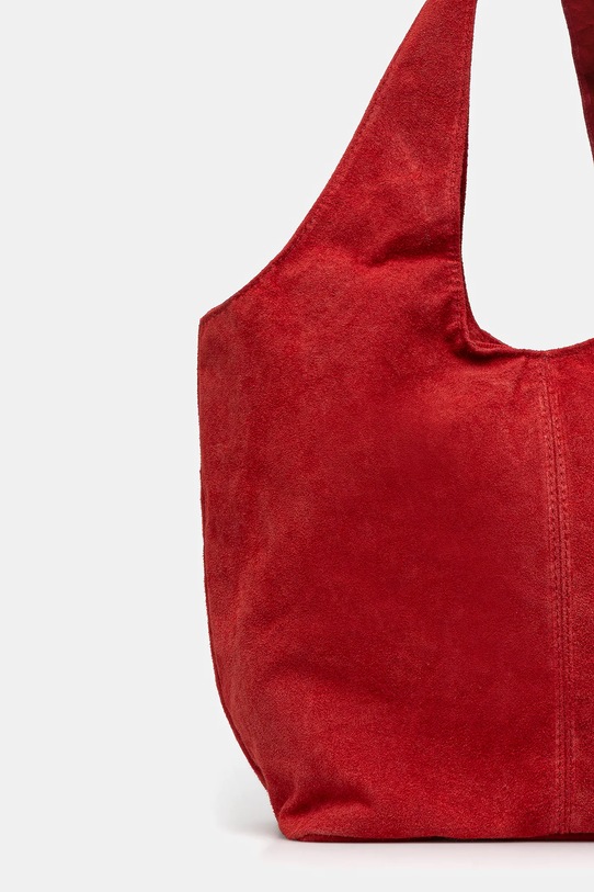 Accesorii Answear Lab geanta de mana din piele intoarsa 766.HKK rosu