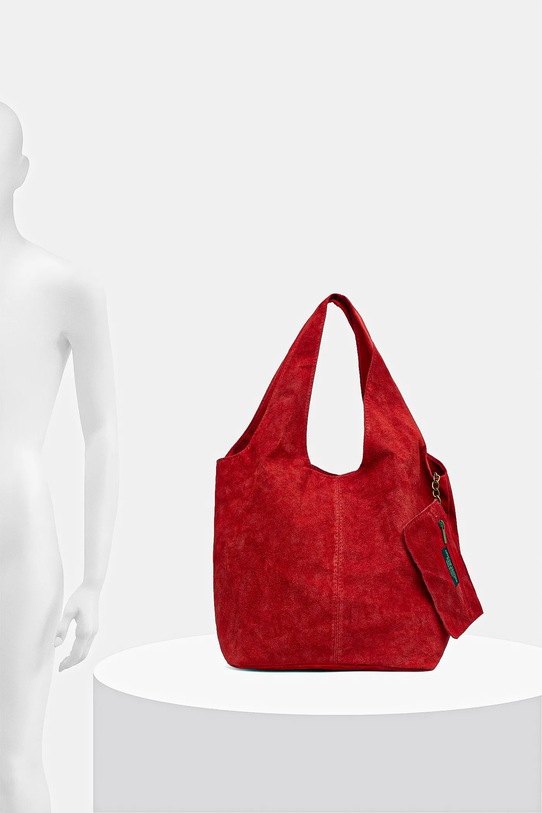 Answear Lab geanta de mana din piele intoarsa 766.HKK rosu