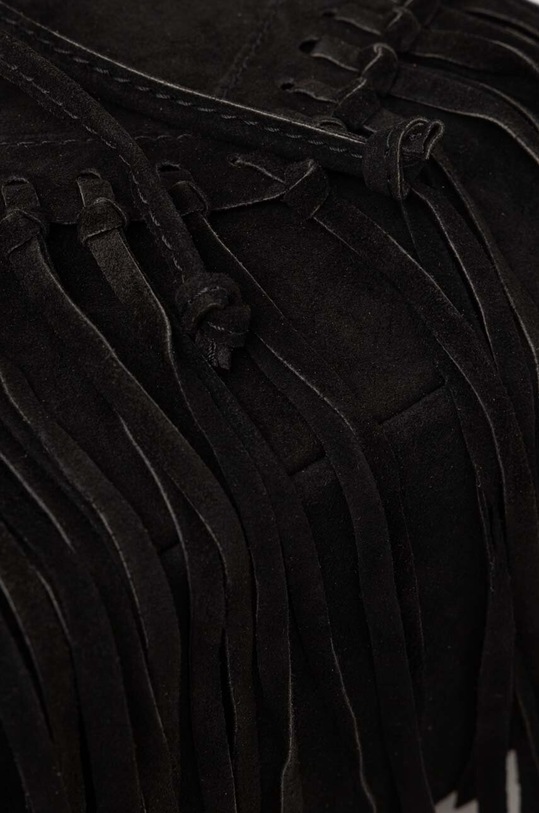 Answear.LAB torebka zamszowa czarny 721.HKK