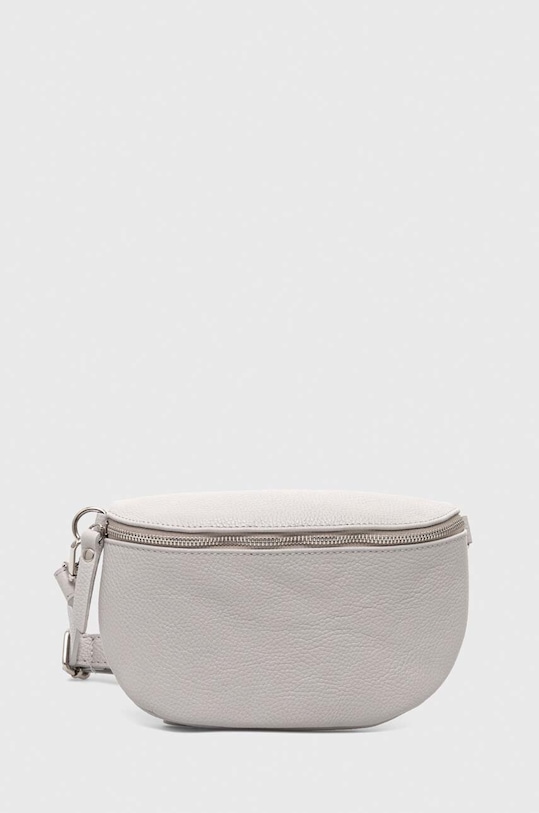 Answear Lab borseta de piele uni gri b555.iw