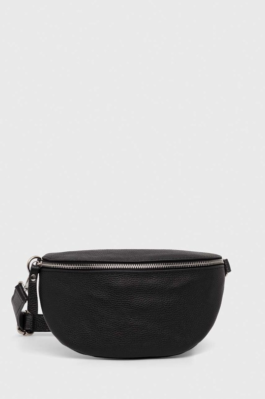 Answear Lab borseta de piele uni negru b555.iw