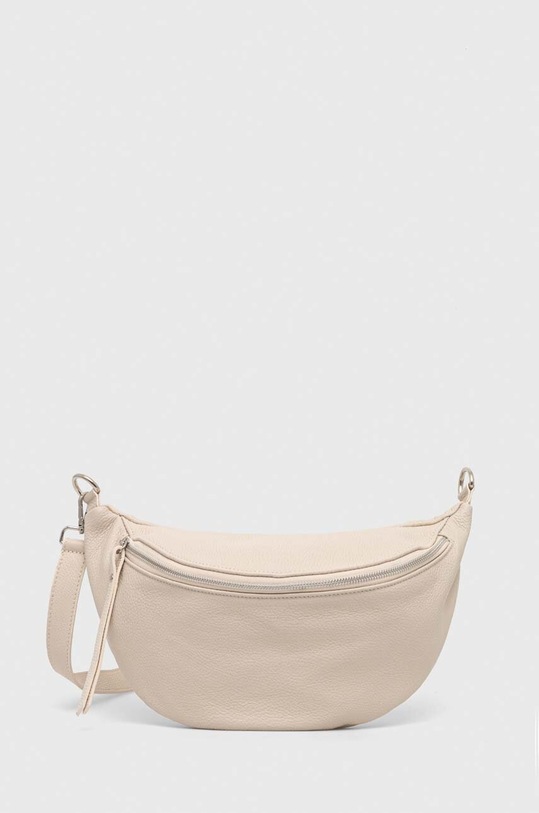Answear Lab borseta de piele uni bej b222.iw