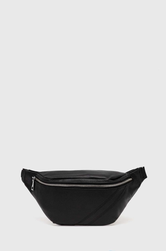 Answear Lab borseta de piele uni negru 20243.cdb