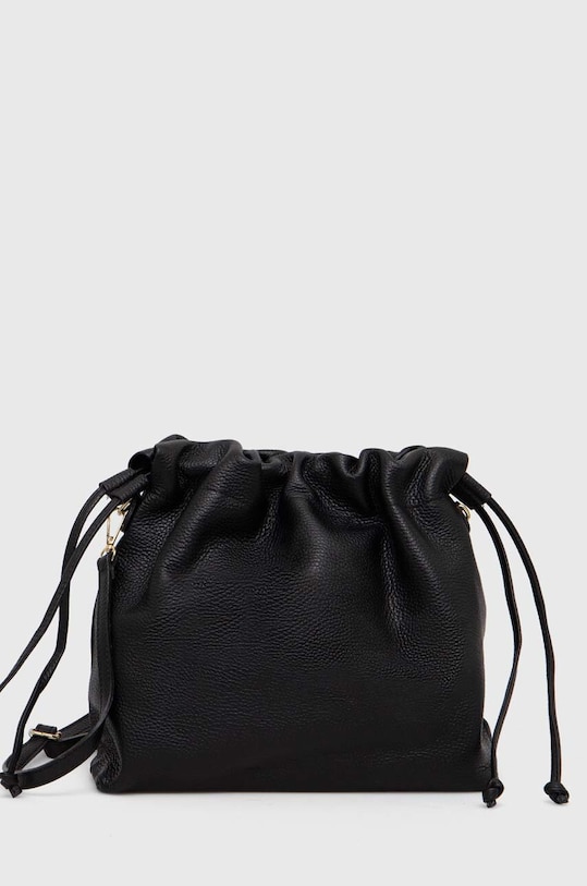 Answear Lab poseta de piele uni negru 2471171.HWK