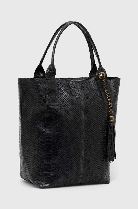 Δερμάτινη τσάντα Answear.LAB 579.HWK μαύρο WW24