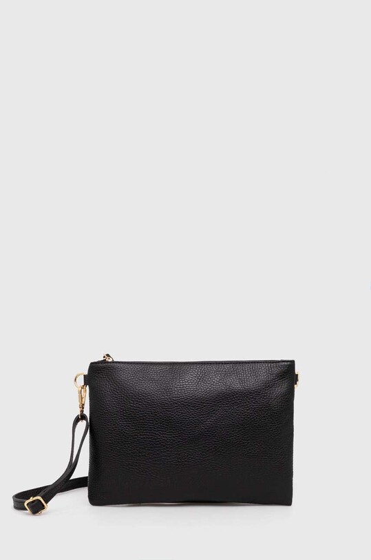 Answear Lab poseta de piele uni negru 745.HWK