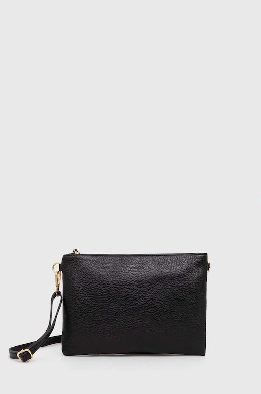 Answear.LAB torebka skórzana skóra licowa czarny 745.HWK