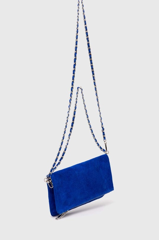 Answear Lab geanta de mana din piele intoarsa 594.HWK albastru WW24