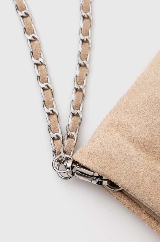 Accesorii Answear Lab geanta de mana din piele intoarsa 594.HWK bej