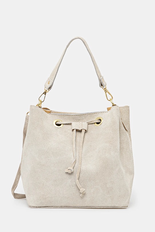 Answear.LAB torebka zamszowa nie mieści A4 biały 793.HWK